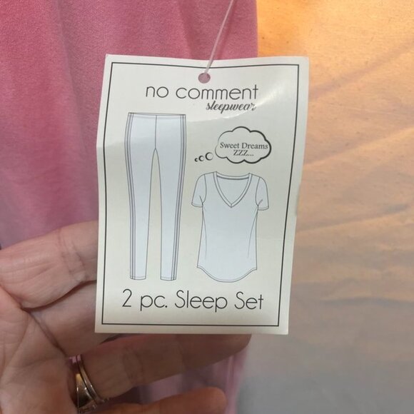 No Comment Sleepwear “I’m a Succa for You” 2-Piece Pajama Set Pink/Black M - Picture 5 of 10